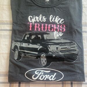 Ford Gray and Pink Graphic Tee
